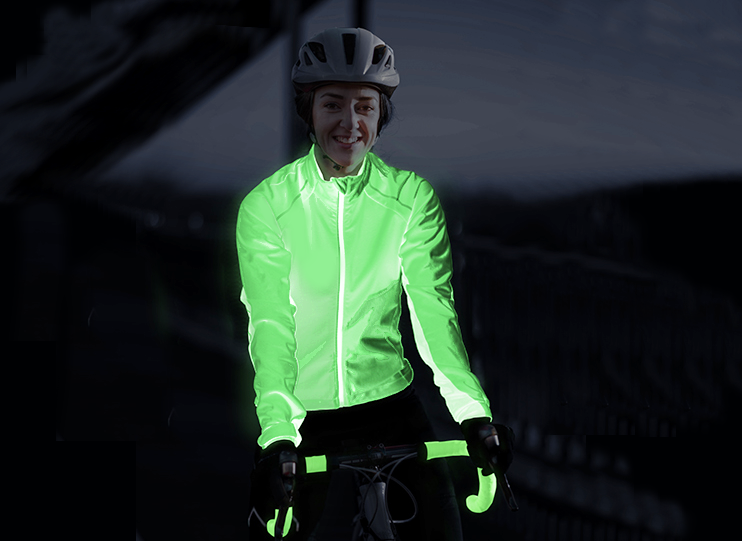 Aplicação de Filme Brilha no Escuro - Vestuário de Bicicleta